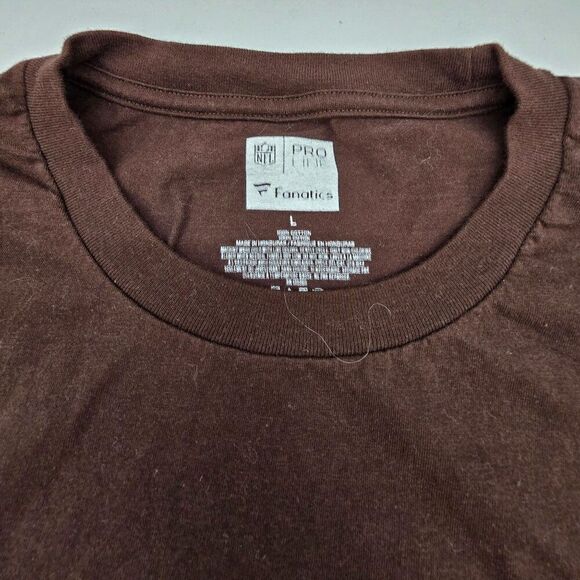 Cleveland Browns Fanatics Pro T-Shirt Size L 26 Vintage Style Brown & Orange - Picture 4 of 6